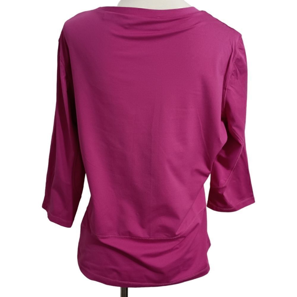 Bugatchi Women Top L Softel Technology Pink UV Protection 50+ Golf Polo Pullover - Picture 7 of 16